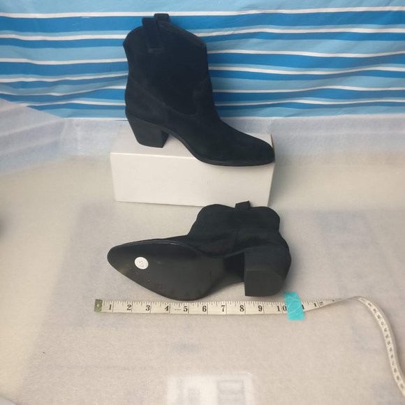 Free People Western boot ALL LEATHER Cowboy Low heel ankle boot 6.5us /4.5uk New - Picture 8 of 12